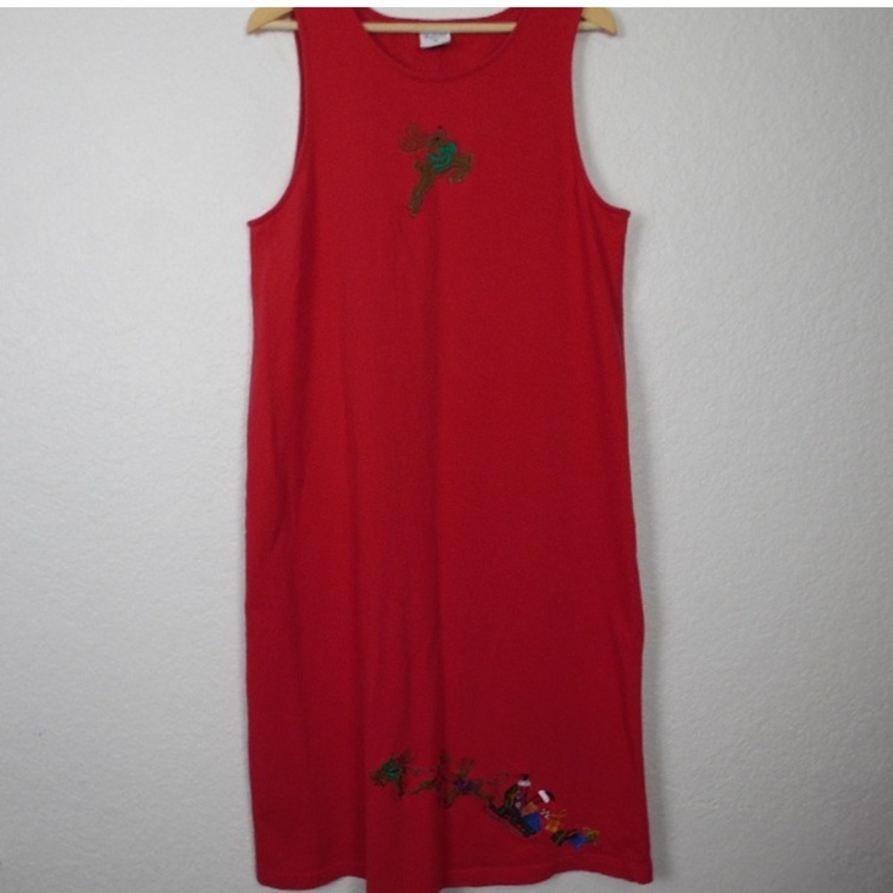 Vintage Westbound Women's Christmas Dress Petite‎ Medium Red